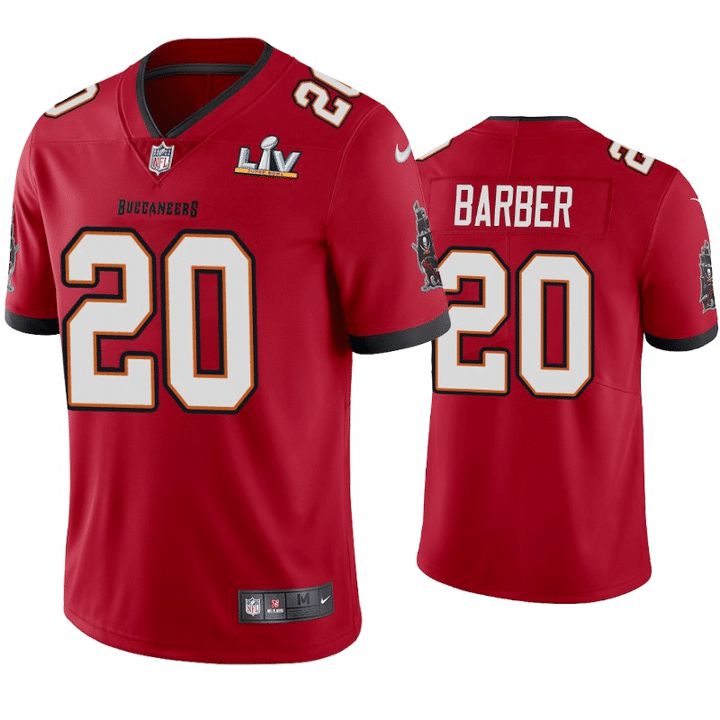 Men Tampa Bay Buccaneers #20 Ronde Barber Nike Red Super Bowl LV Limited NFL Jersey
